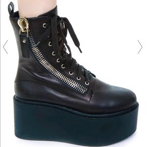 UNIF Trench High Combat Boots 9